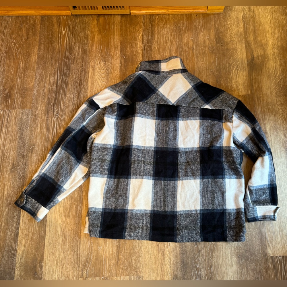 Navy plaid oversized Shacket 3XL by Davi & Dani - Picture 2 of 7